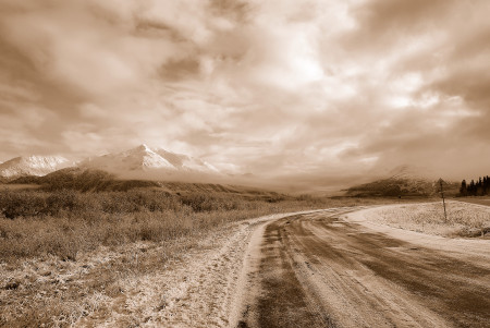 The road to Talkeetna Alaska