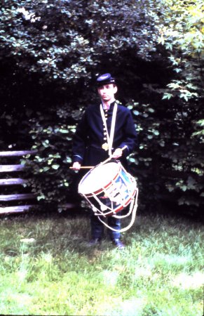 Me as a Union drummer boy, late 1960s.