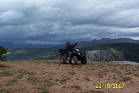 Becky and Tony Gettin' High! (11,000 ft. above sea level) - atop Middle Mountain, CO.