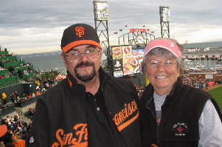 JB and sister Nancy at World Series Game 2