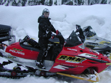 Jarrett on mom's sled