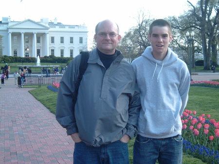 My son Jonathan and me at the White House (spring '07)