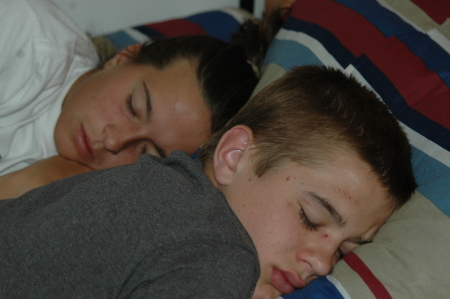 My 2 oldest taking a nap,too cute!