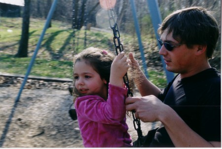 Youngest daughter, Amy, with my son, James