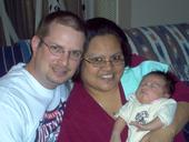 Scott & I babysitting for Sanaa, 1 of many neices in our family