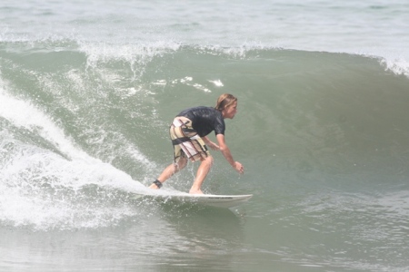 My son Tyler surfing in Costa Rica