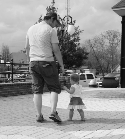 Walking with Dad!
