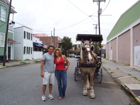 Steven and Me in Charleston with the horse
