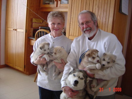 Kathynand Brent with "Z" litter