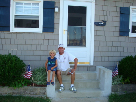 Me and my grandson Thomas at the beach house.