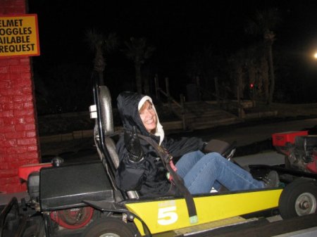 go cart ride in the cold