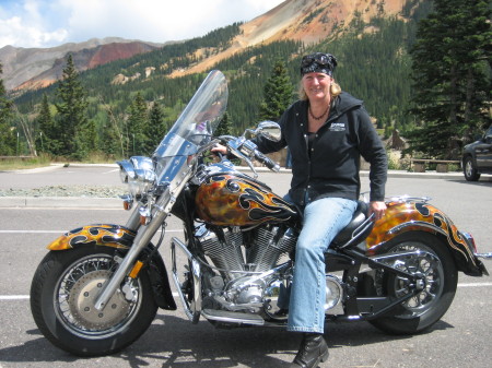 My wife on Red Mountain Pass