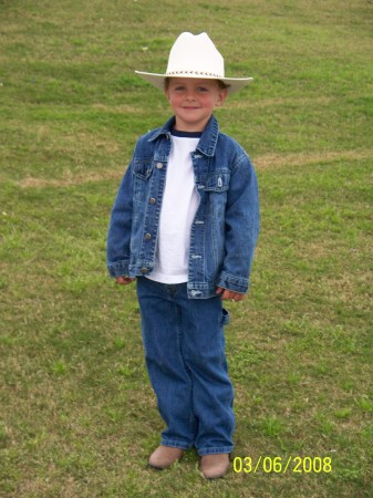 My son, Garrett at Houston Rodeo