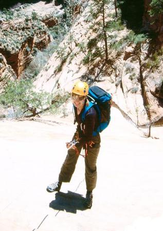 Rapping in Behunin Canyon