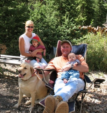 Hanging by the fire at the cabin, Duchesne, UT