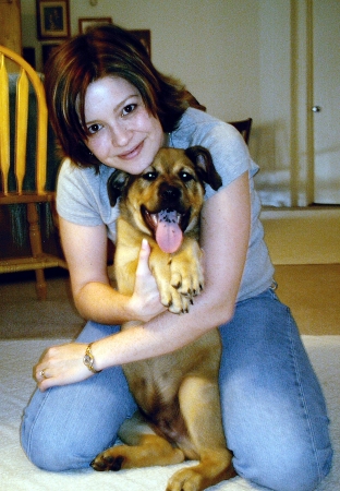 My oldest daughter Raychel and my dog Bear.