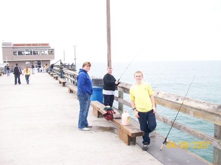 Fishing in Newport with my boys