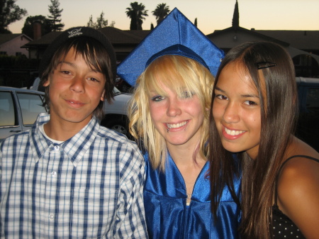 My 3 kids on Breanna's Graduation Day 6/2008