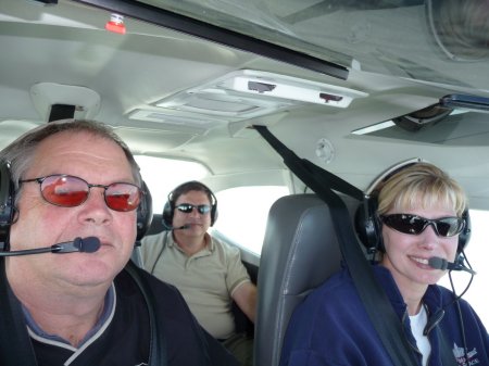 May 2008: Tim, Derek, Kelly In Flight