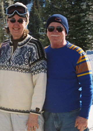Pam and Russ skiing in Utah