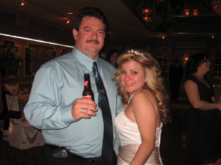 Scott and Annmarie at her wedding