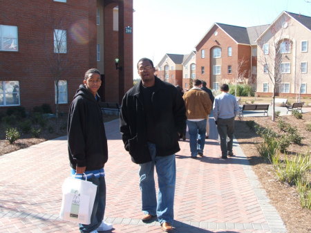 Me and my son Brandyn at his College