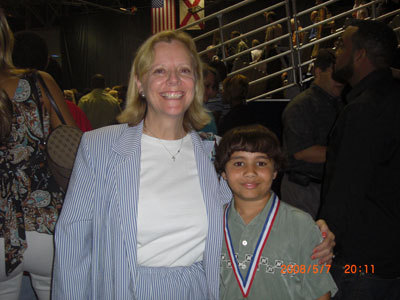 Son Jonathon and his principal