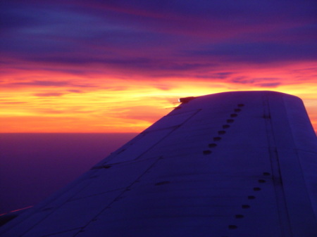 Sunset at 30,000 feet