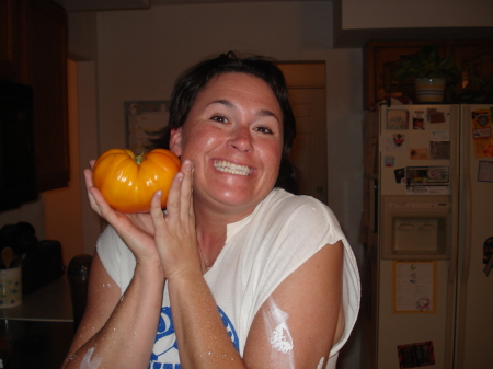 First tomato of summer.