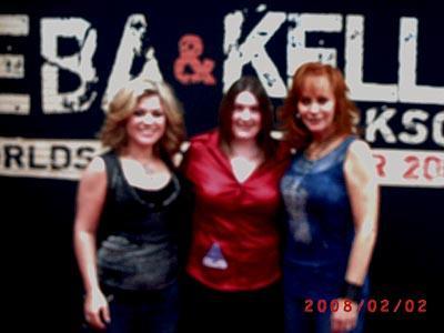 My daughter with Reba McIntire and Kelly Clark