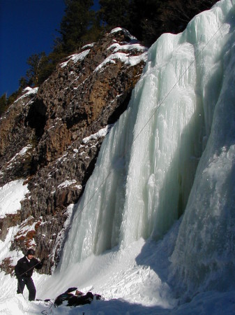Ice fall in Hylite Canyon Montana
