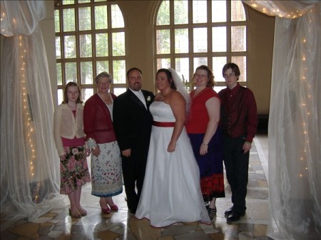 the fam at layne and lisas wedding