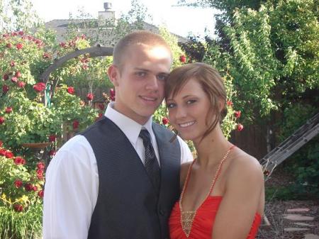 Megan and her boyfriend Jordan at the prom