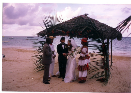 On the beach in Ocho Rios, Jamaica