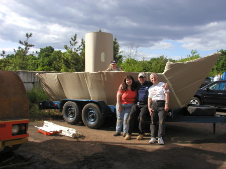 My wife Aurora and crew building thier float