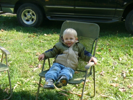 Little man camping. Sept. 07