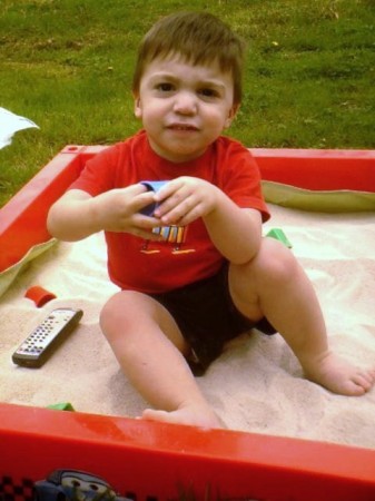 Justin in the sandbox
