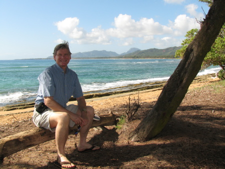 Craig at Kapaa Beach on the Island of Kauai