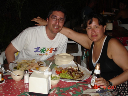 Wife and I in Tulum, Mex