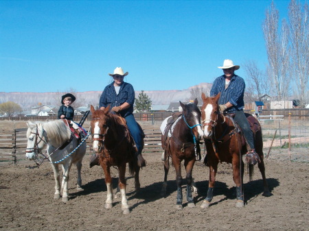 richard and son lee with our horses