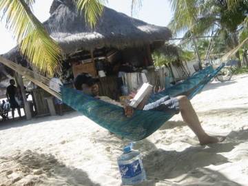 Hubby relaxing in Mexico