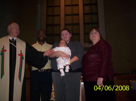 Me, daughter Rachael, grandson Gavyn, and Pat