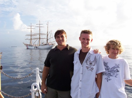 USCG Eagle - ready to board