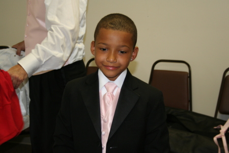 my oldest son tre at the wedding