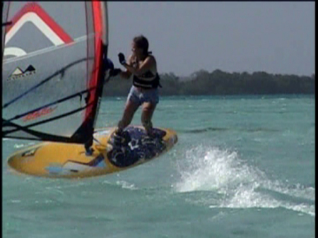 Doing a trick in Bonaire