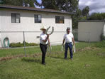 The Boys out back shooting Horeshooes