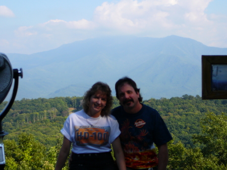 On top of the mountain in Gatlinburg