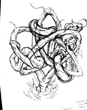 Celtic Love Trinity Knot In Vines with Anacond