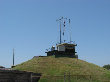 spot light on fort tower 6-8-08