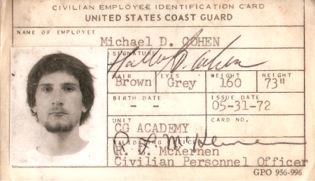 Coast Guard Academy ID - Summer 1972